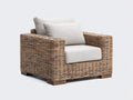 Sillón de ratán 100x91x80 cm - natural-beige - con reposabrazos