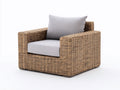 Sillón ratán 85x78x78 cm - Marrón-Gris - Estilo contemporáneo