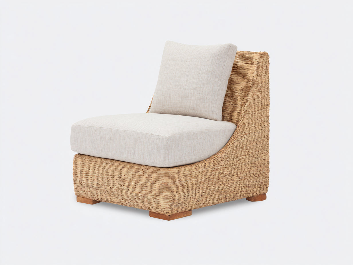 Sillones de ratán para jardín 85x86x76 cm - marrón claro-beige - estilo moderno sin reposabrazos