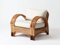 Sillones de ratán para jardín 88x84x78 cm - marrón claro-beige - estilo clásico con reposabrazos
