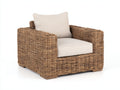 Sillón de ratán 95x88x78 cm - natural-beige - con reposabrazos