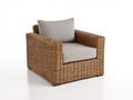 Sillones de ratán ratán tejido 92x86x78 cm - marrón-beige - diseño exterior con cojines