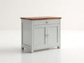 Aparador de madera 88x42x85 cm - gris-natural - con 1 cajón y 2 puertas