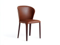 Sillas de comedor tapizadas 50x56x84 cm - marrón - diseño moderno curvado