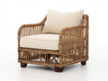 Sillón de ratán 94x87x78 cm - natural-beige - con estructura abierta